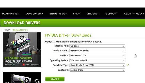 nvidia download older drivers