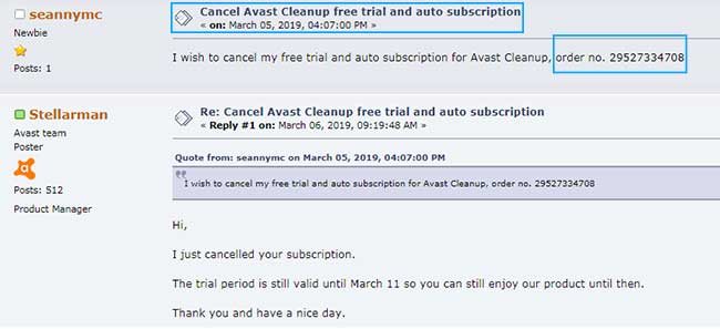 how to cancel avast premium clean up