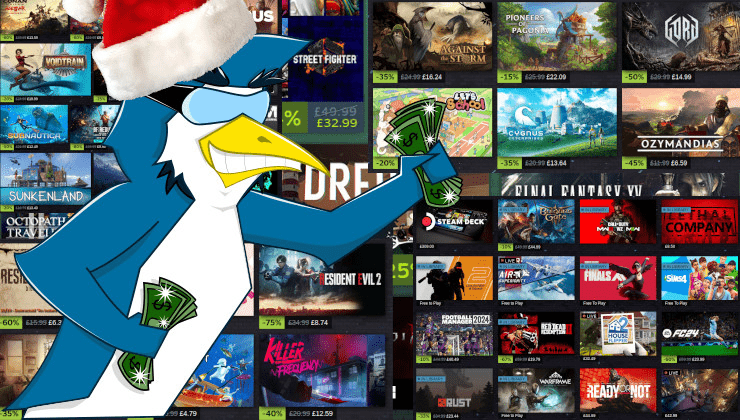 Steam Winter Sale promotional banner highlighting major 2025 game discounts