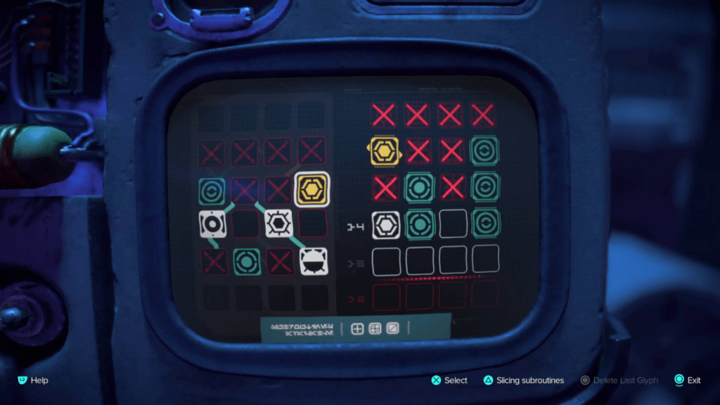 Terminal slicing minigame testing timing skills in Star Wars Outlaws gameplay