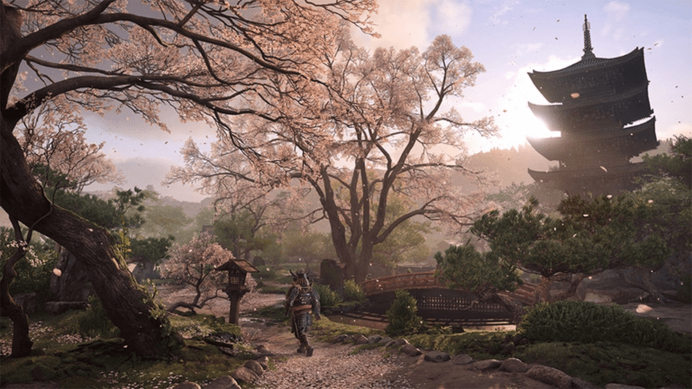 Samurai and shinobi standing together in Assassin’s Creed Shadows promotional scene