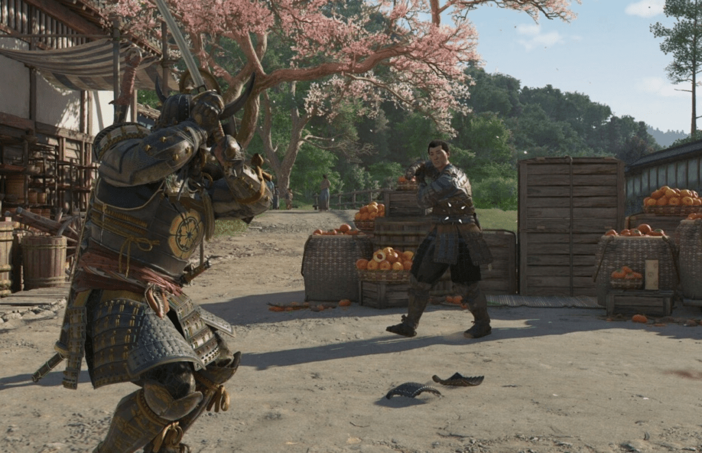 Weapon-based combat mechanics demonstrated in Assassin’s Creed Shadows battle scene