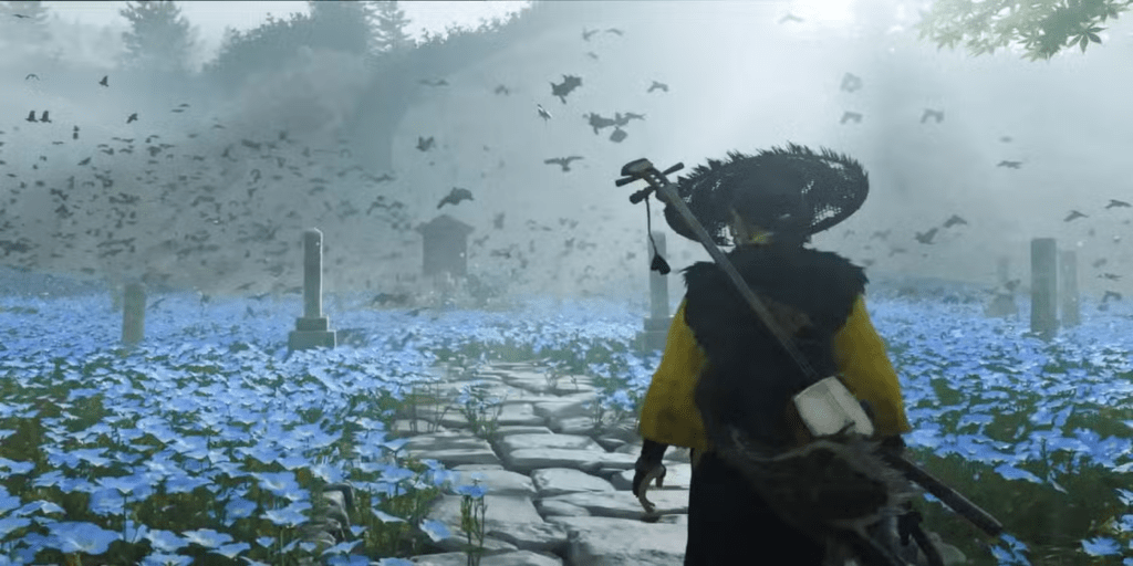 Dynamic weather transforming combat encounters in Ghost of Yōtei world