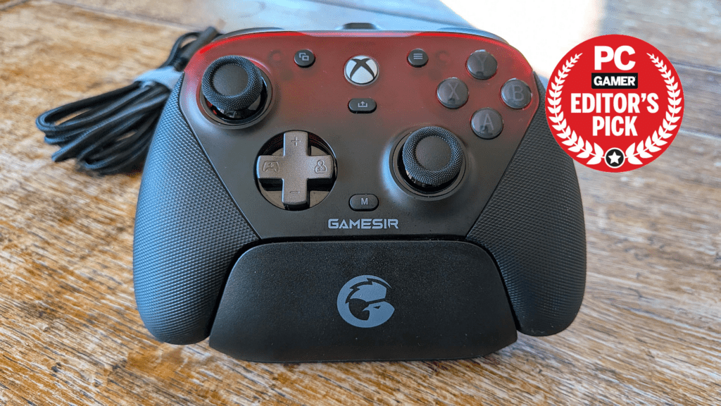 Close-up of GameSir G7 Pro showing premium buttons and thumbstick design