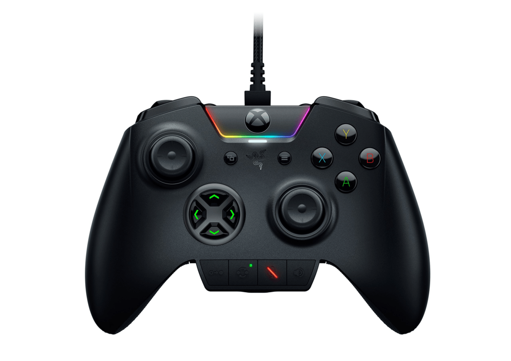 Wired Razer Wolverine controller positioned for esports-level performance