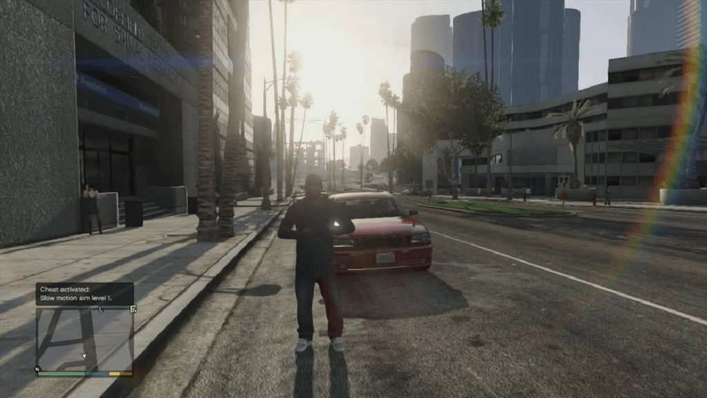 GTA 5 slow motion aim cheat enabling cinematic precision headshots