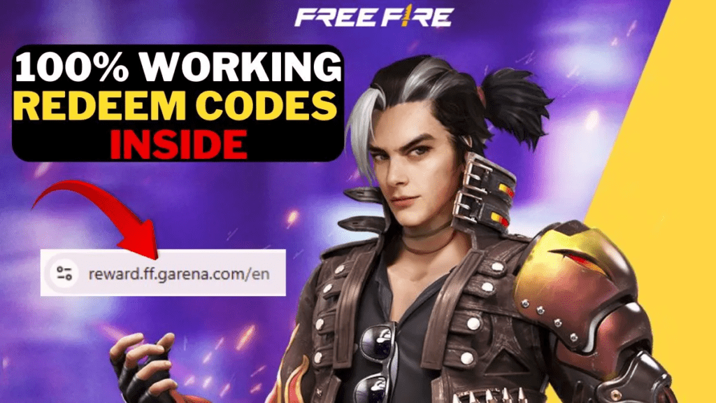 In-game Free Fire notification confirming diamonds and skins added after code redemption