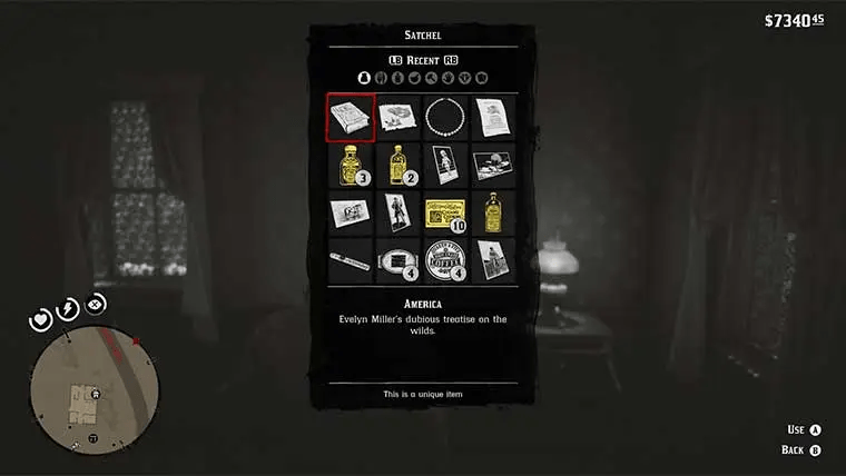 RDR2 satchel inventory showing collected newspapers used for cheat unlocks