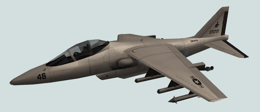 Hydra jet appearing through vehicle spawn cheat in GTA San Andreas gameplay