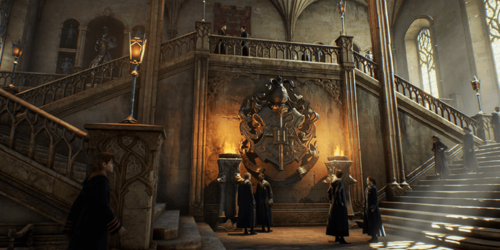 Detailed Hogwarts interior showcasing architectural realism and atmosphere